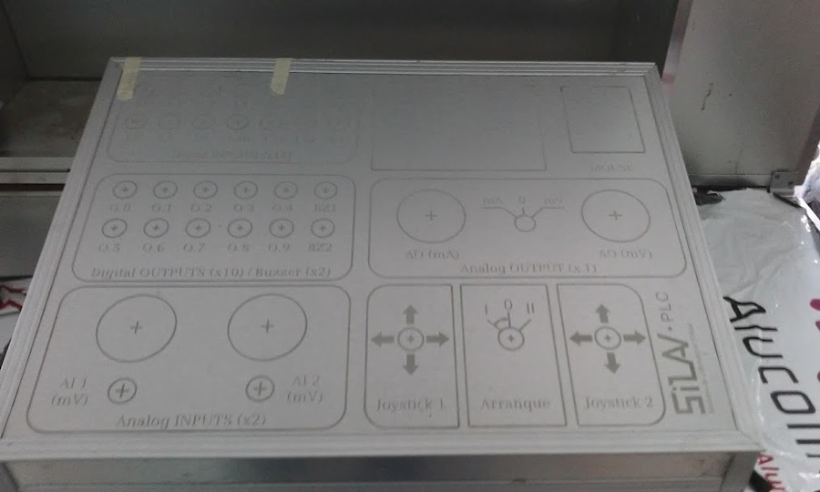 panel de modulo, nomenclatura esmerilada