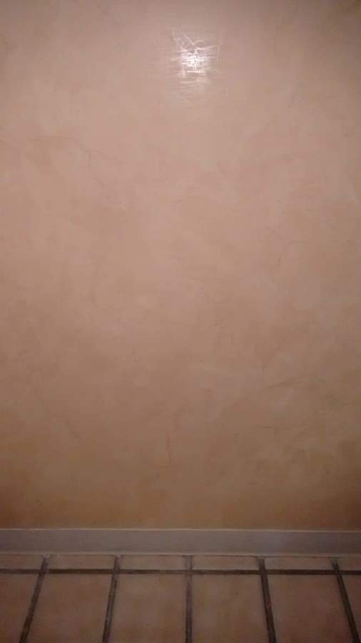 Pared con pasta decorativa