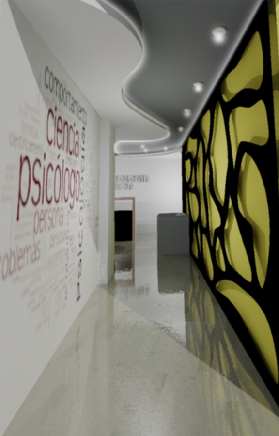 pasillo entrada, decoración 3d