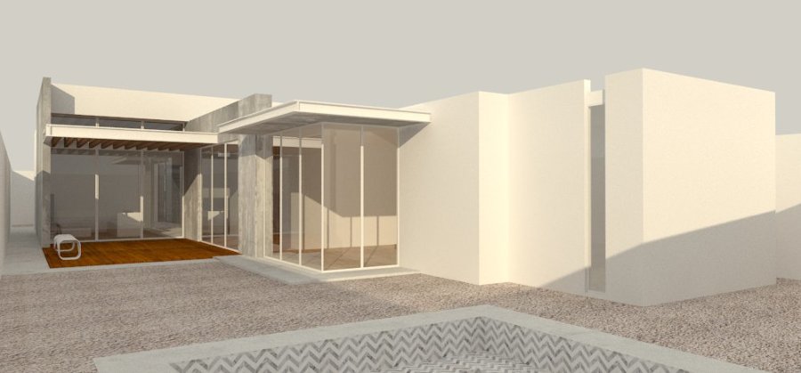 Perspectiva Fachada Posterior.