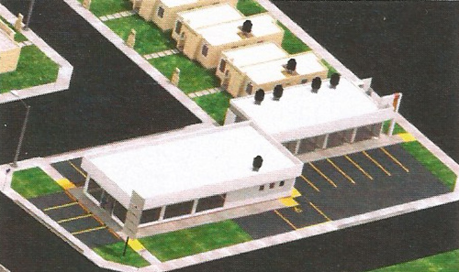 Perspectiva mini-super y locales comerciales