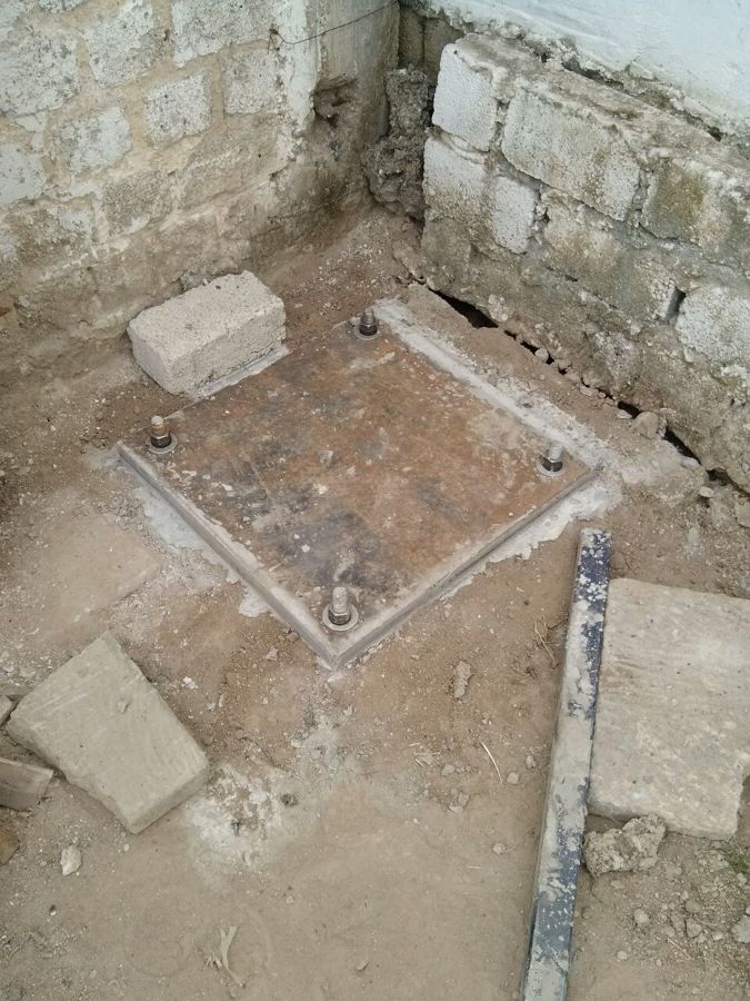 PLACA PARA ANCLAJE DE COLUMNA A DADO DE CIMENTACION
