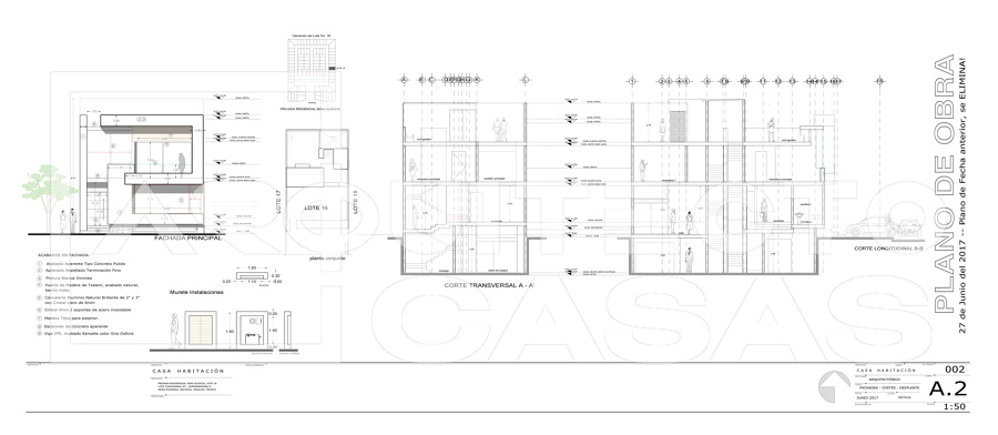 PLANO FACHADAS Y CORTES