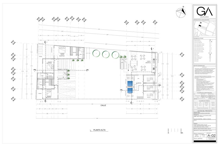 Planta Arquitectónica general de Planta Alta