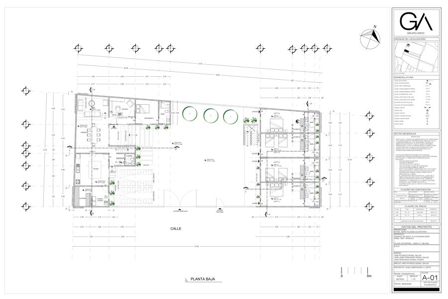 Planta arquitectónica general de Planta Baja
