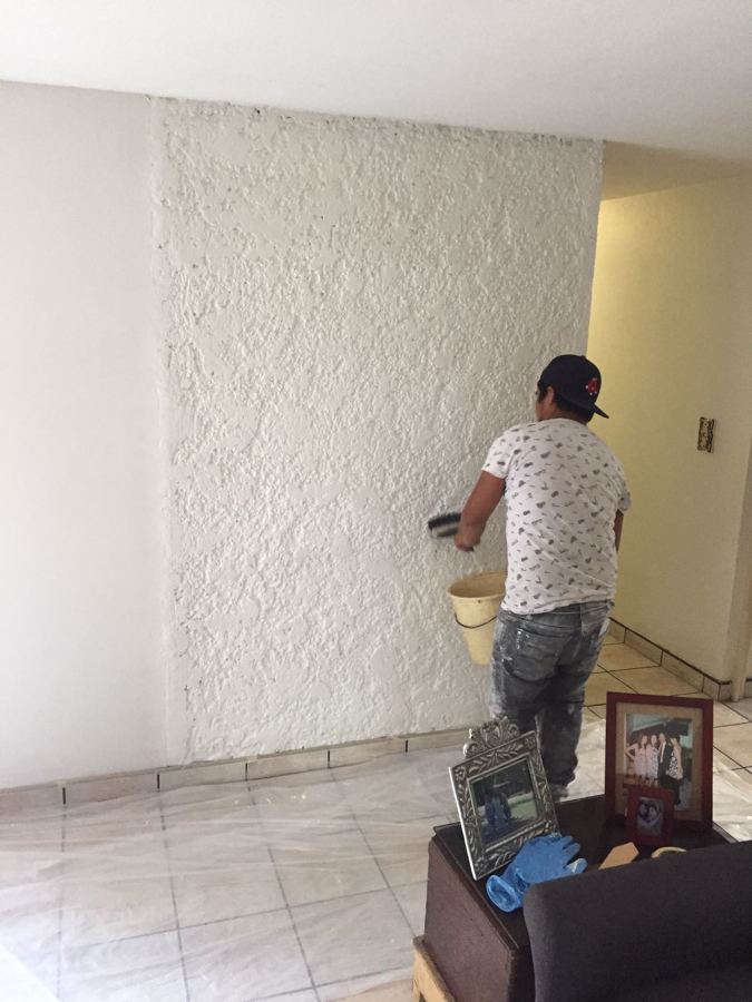 Preparación de muro. 