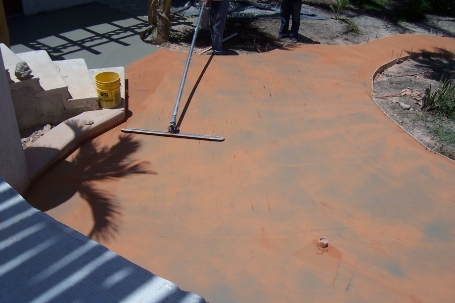 Preparacion del concreto estampado