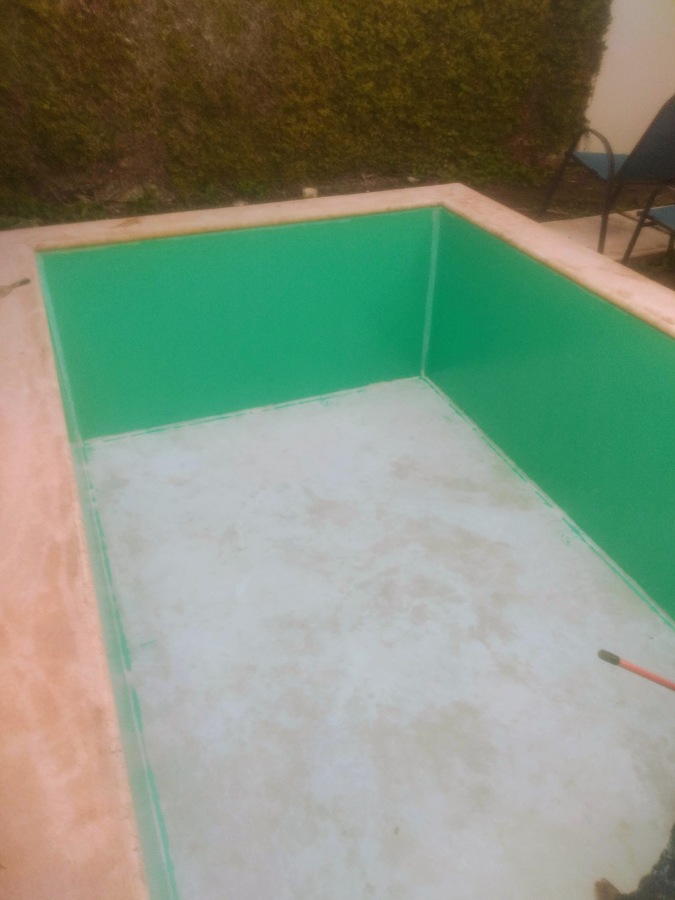 PRIMERA MANO DE PINTURA PISCINA