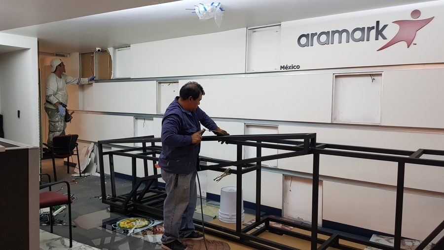 Proceso de remodelacion de recepción