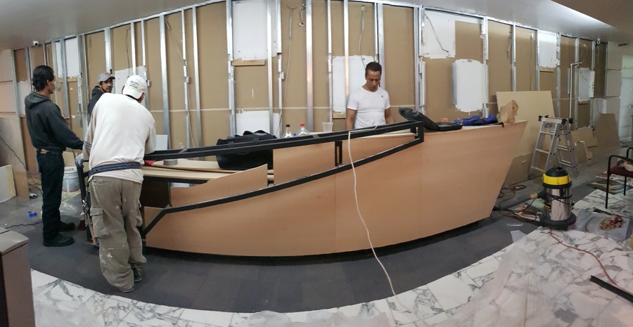 Proceso de remodelacion de recepción