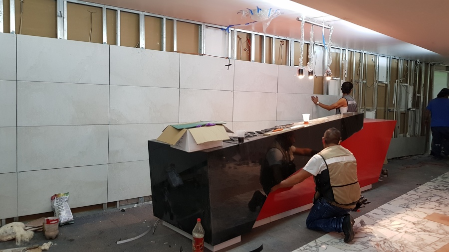 Proceso de remodelacion de recepción