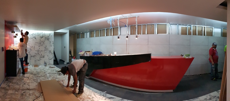 Proceso de remodelacion de recepción