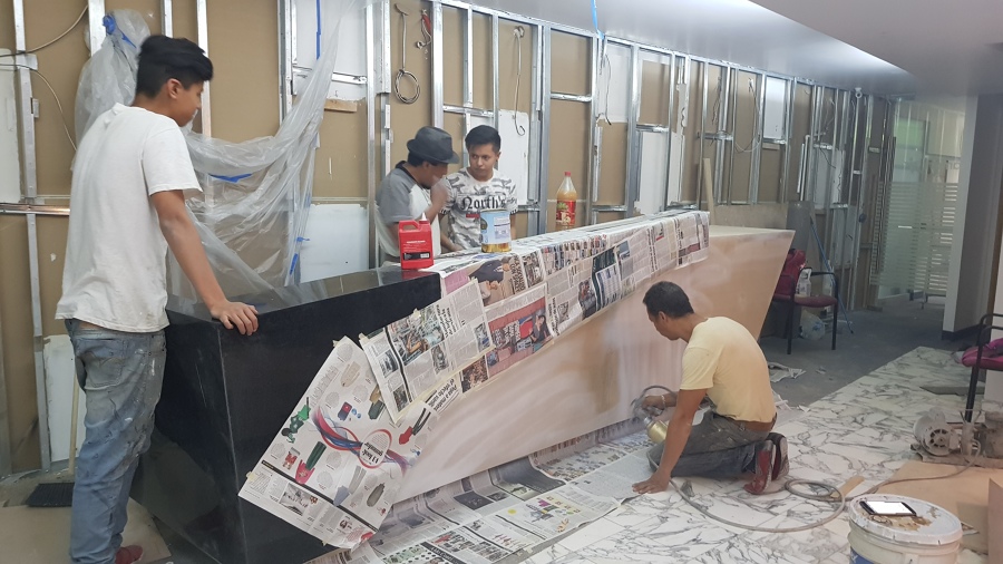 Proceso de remodelacion de recepción