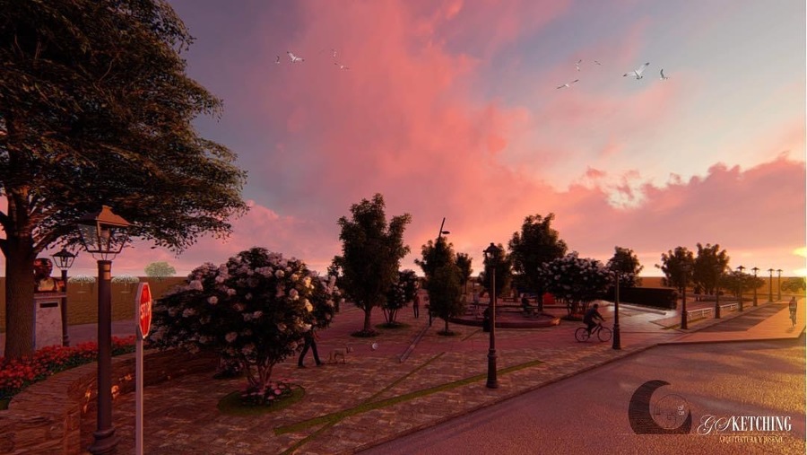 Proyecto Urbanista:  "Parque Juan Pablo Guelatao" La Paz, Baja California Sur.