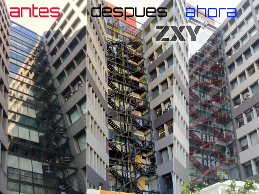 proyecto y construcción de escalera de emergencia