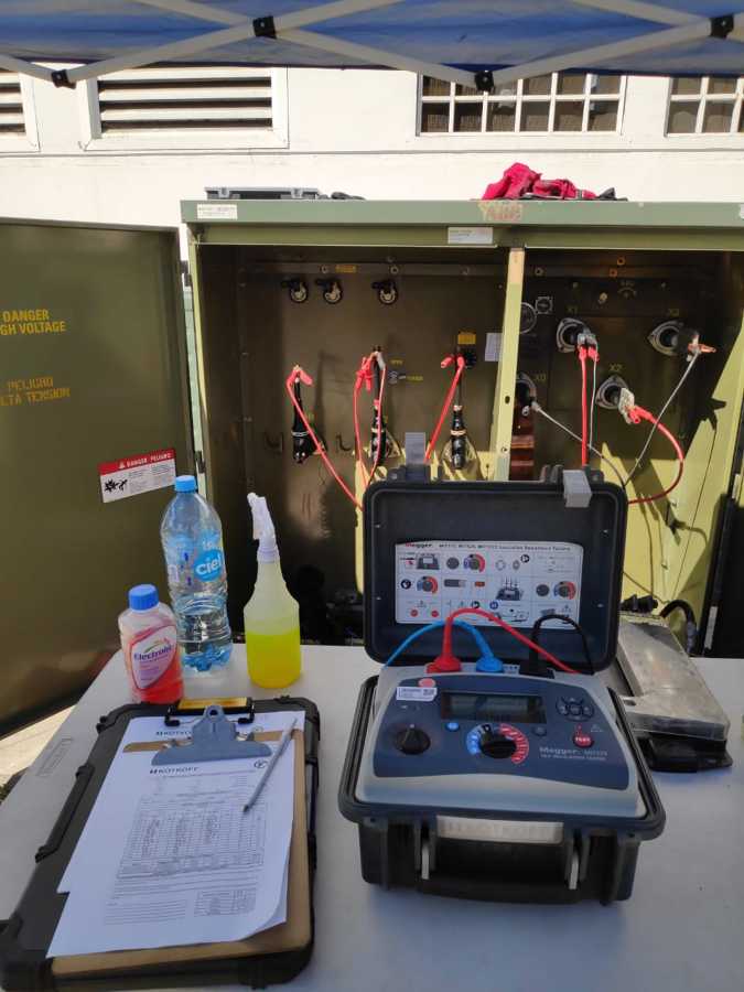 pruebas de aislamiento a transformador de 1500 kva