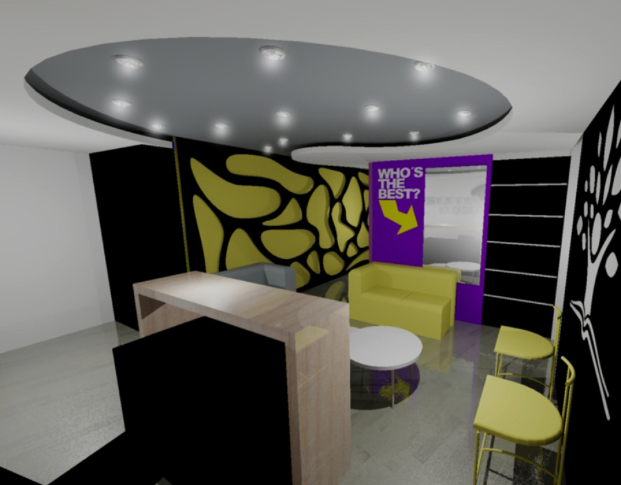 recepción vista posterior