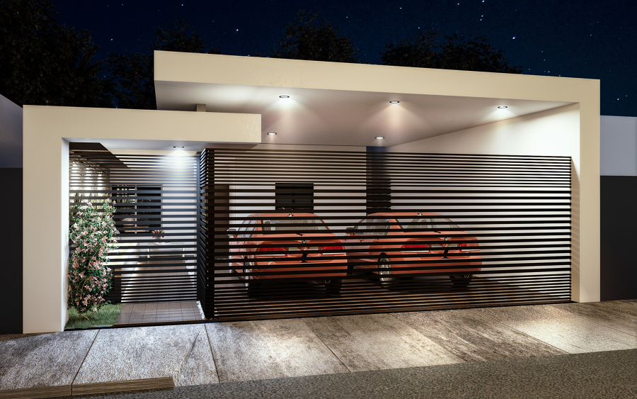 Reforma de acceso a vivienda - Vista nocturna