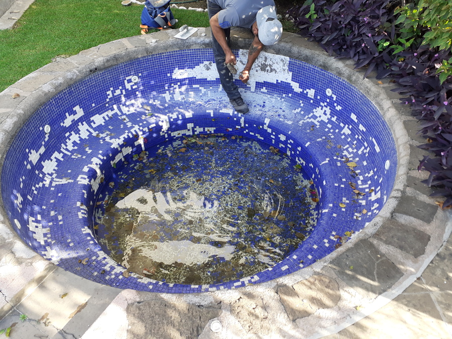 Remoción de mosaico veneciano