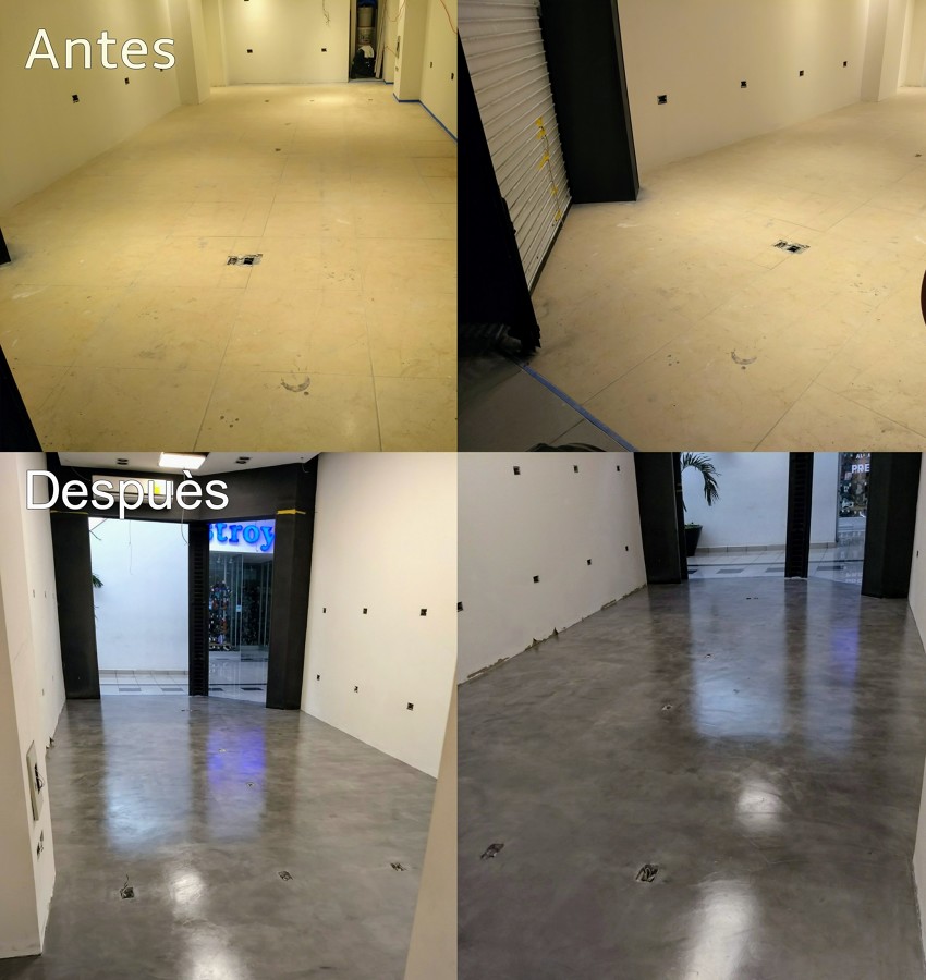 Remodelación de piso en local comercial si levantar el piso existente.
