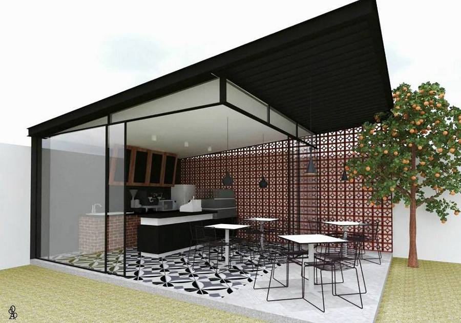 Render de la cafetería