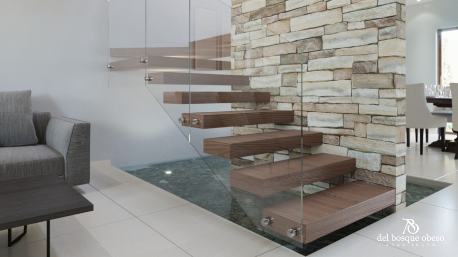Render detalle en escalera