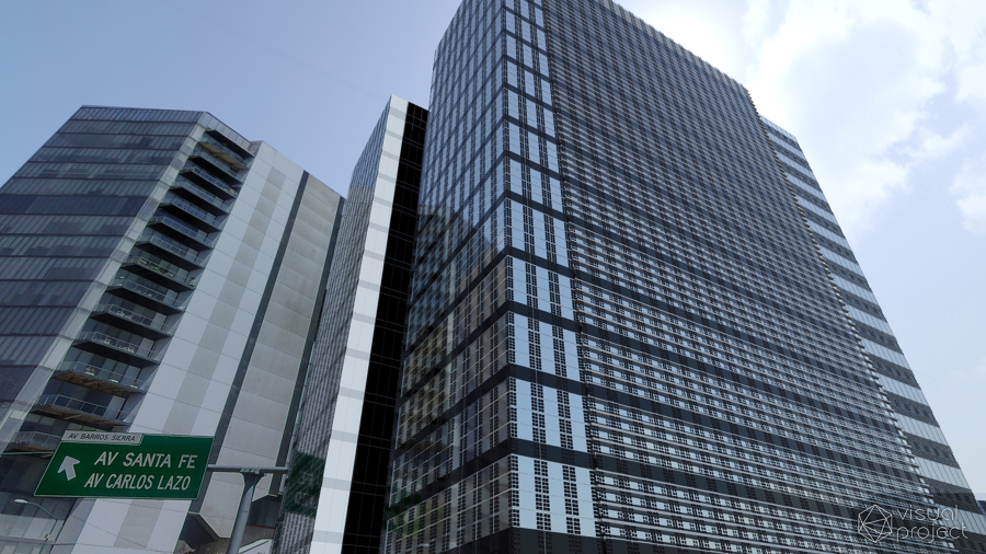 RENDER EXTERIOR EDIFICIO EN SANTA FE - CDMX