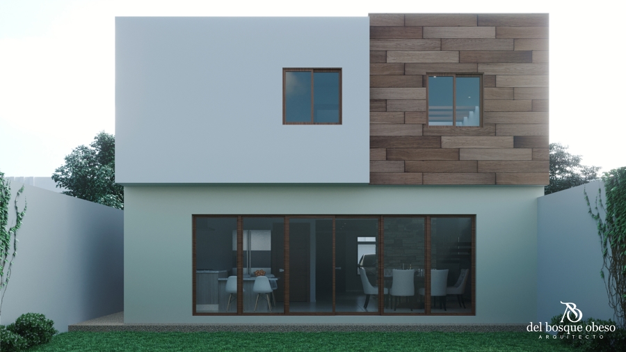 Render fachada trasera