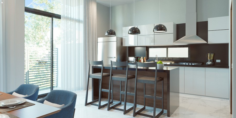 Renderizado de interiores, cocina