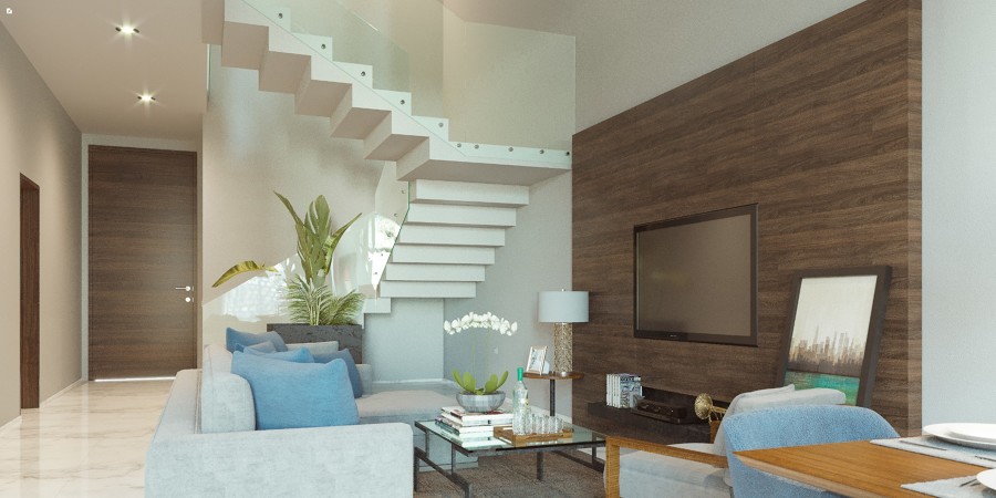 Renderizado de interiores, sala