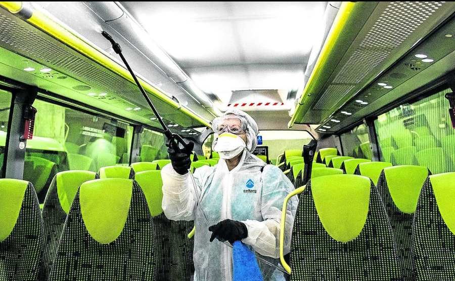 Sanitización de camiones