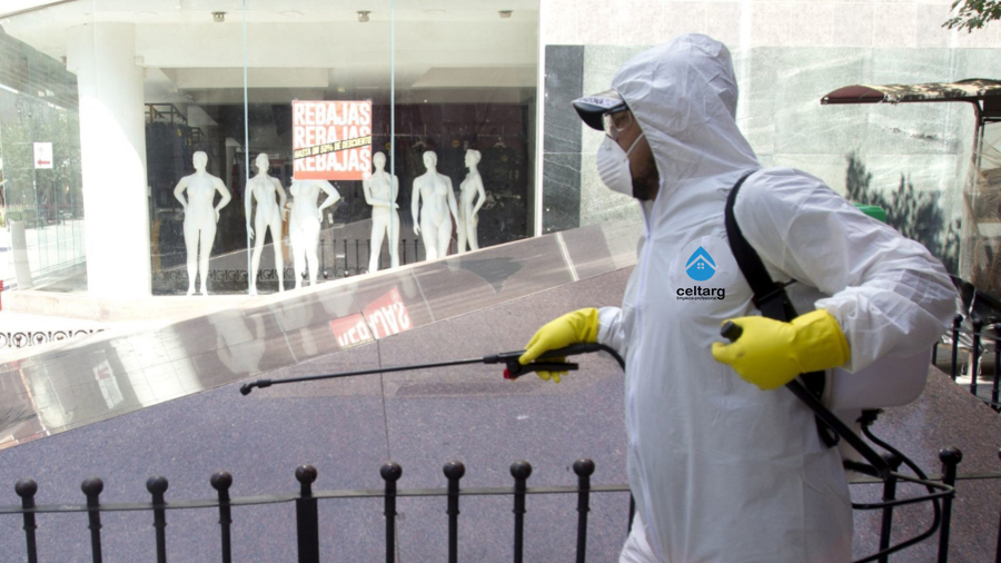 Sanitizacion en plazas comerciales