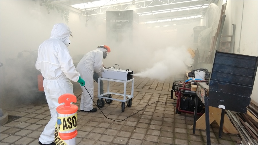 Sanitización por nebulización