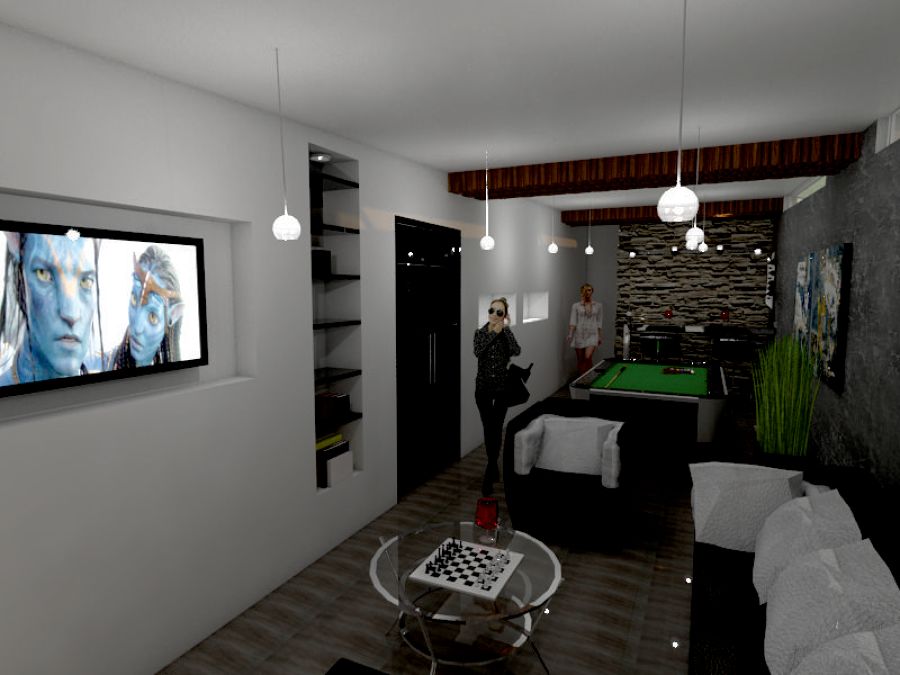 Sótano; área de juegos y convivencia