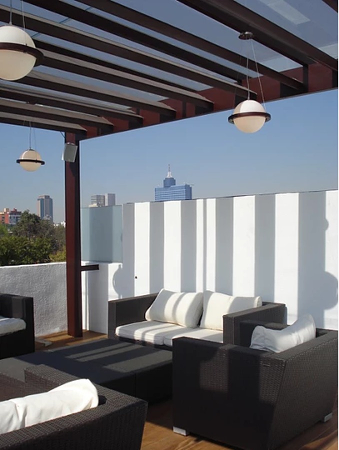 Terraza detalle de sombras
