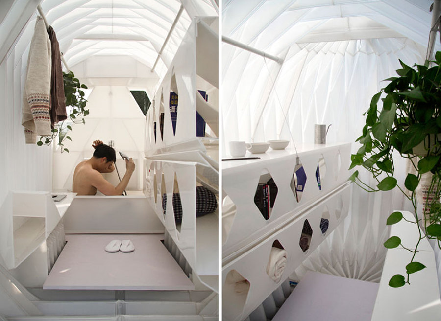 una bici convertida en casa