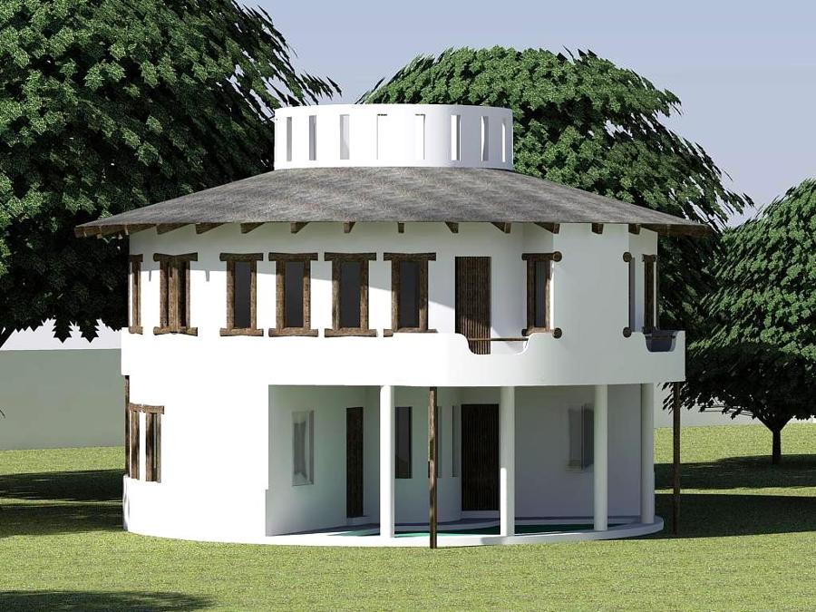 VISTA 01 CASA CIRCULAR DOS NIVELES