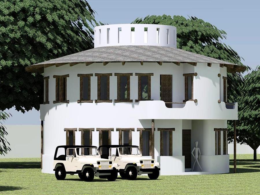 VISTA 02 CASA CIRCULAR DOS NIVELES