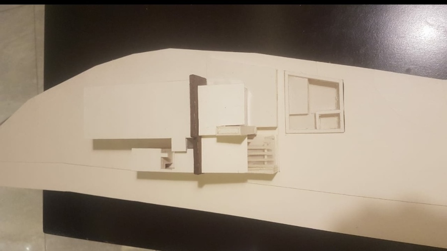 Vista aérea de maqueta