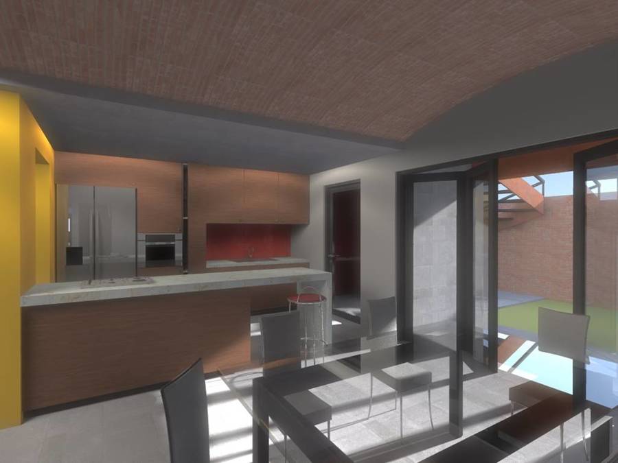 Vista cocina comedor.