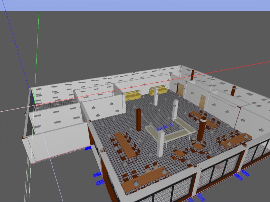 vista superior del local