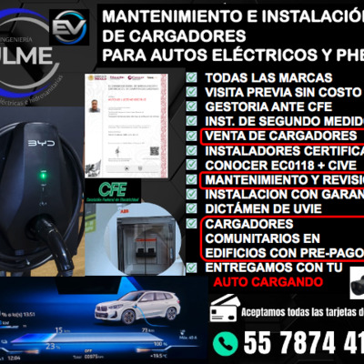 INSTALACIÓN DE CARGADORES PARA AUTOS ELÉCTRICOS Y PHEV