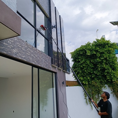 Limpieza de cristales en altura