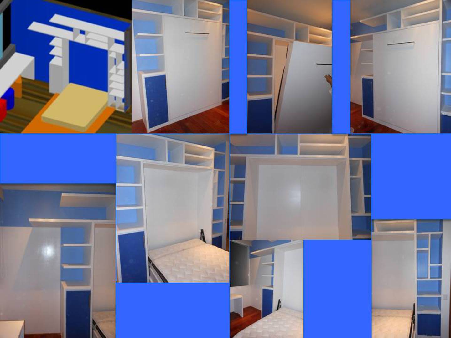 LIBRERO CON CAMA ABATIBLE 