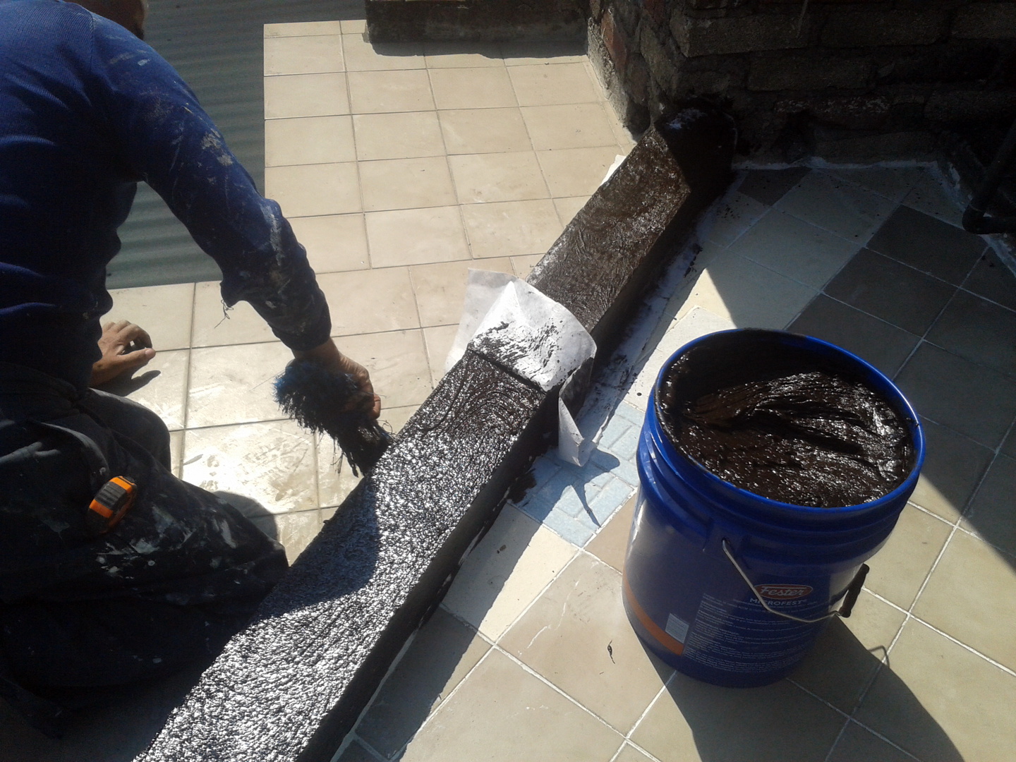 Preparacion para Impermeabilizacion de trabes invertidas