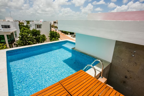 Alberca en roof garden