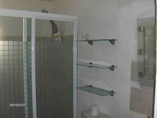 Cancel de baño de lujo blanco 3" con vidrio serigrafiado 6mm