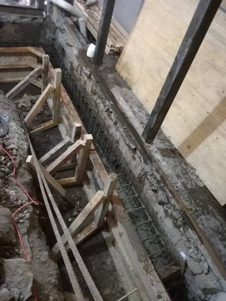 colado cimentación