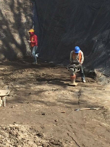 Compactación de terreno de fondo