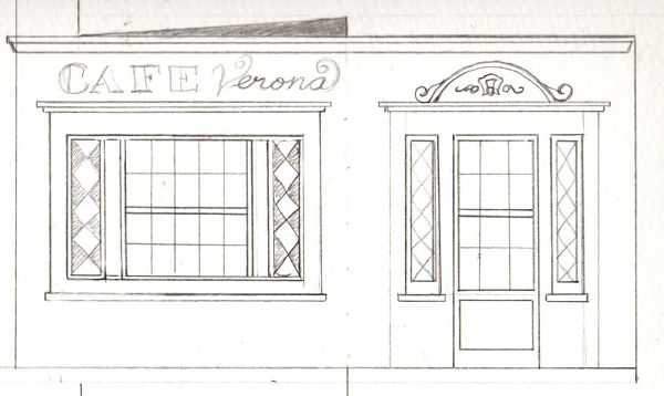 Croquis de escenografía café